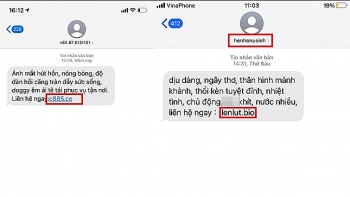 Nguy cơ nhiễm mã độc trong tin nhắn rác chứa nội dung nhạy cảm, link “web đen”