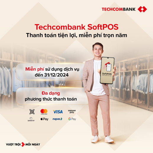 Quên đi nỗi lo chi phí thanh toán qua thẻ với Techcombank SoftPOS dành cho chủ Shop