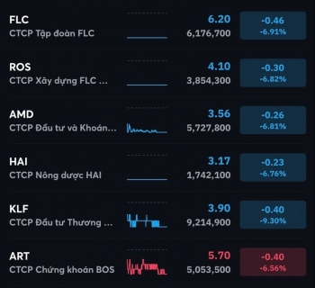 Cổ phiếu “họ FLC” đồng loạt giảm sàn sau thông tin bị hạn chế giao dịch