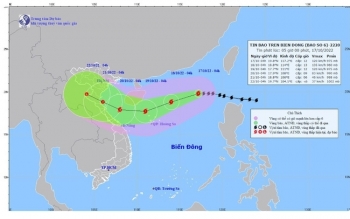 Bão số 6 giật cấp 14 cách quần đảo Hoàng Sa 720km