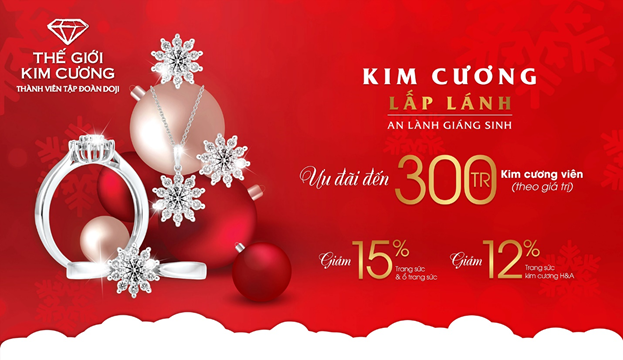 Thế Giới Kim Cương ưu đãi tới 20% dịp Noel