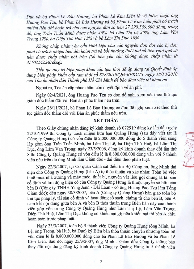 Viết tiếp bài “Nhiều bất thường từ một Quyết định kháng nghị giám đốc thẩm”: ​​​​​​​Cần xem xét thu hồi, hủy bỏ Quyết định kháng nghị giám đốc thẩm