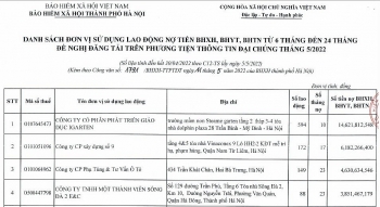 TP Hà Nội: Công khai 150 đơn vị sử dụng lao động nợ bảo hiểm xã hội